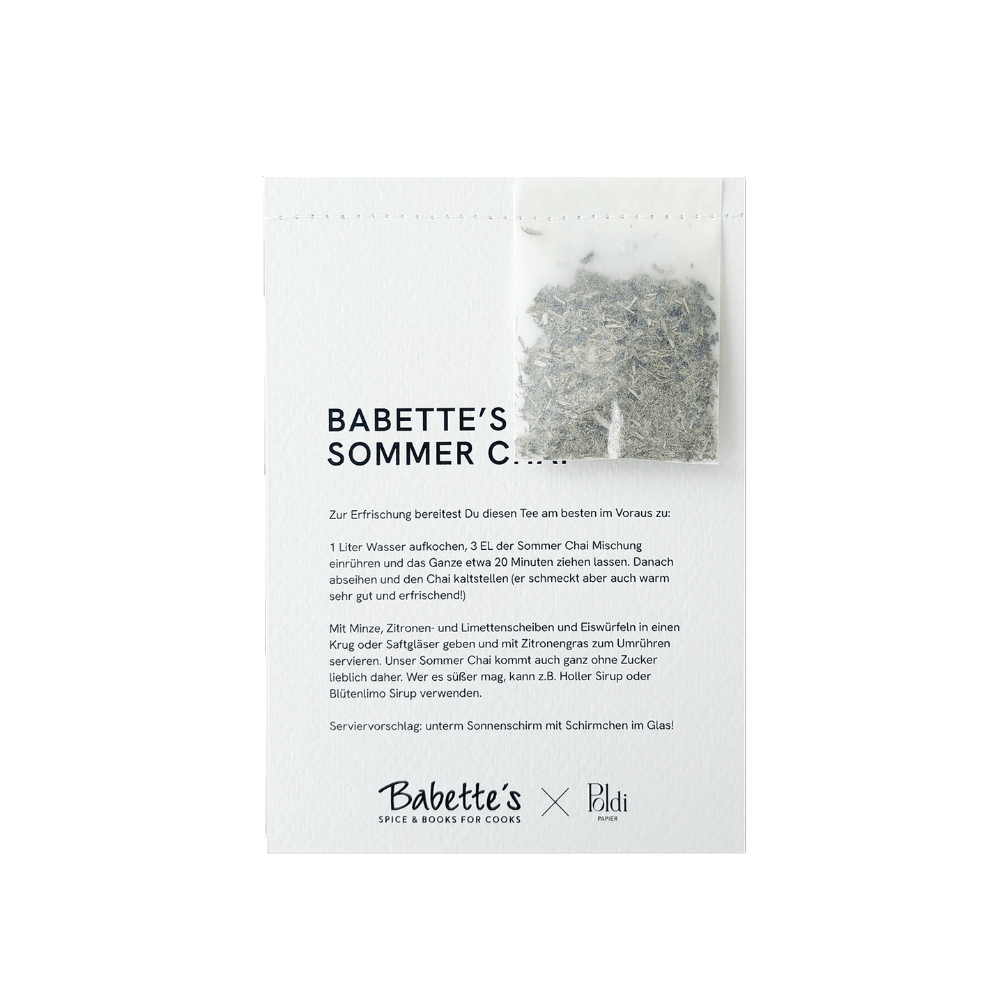 Rezeptkarte mit Gewürzmischung