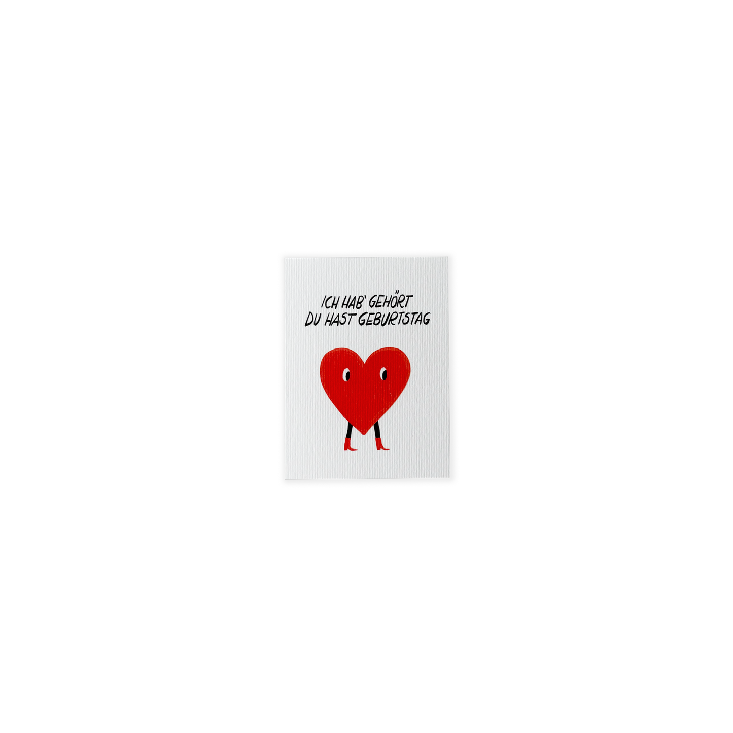 Geburtstagsherz, Mini Faltkarte