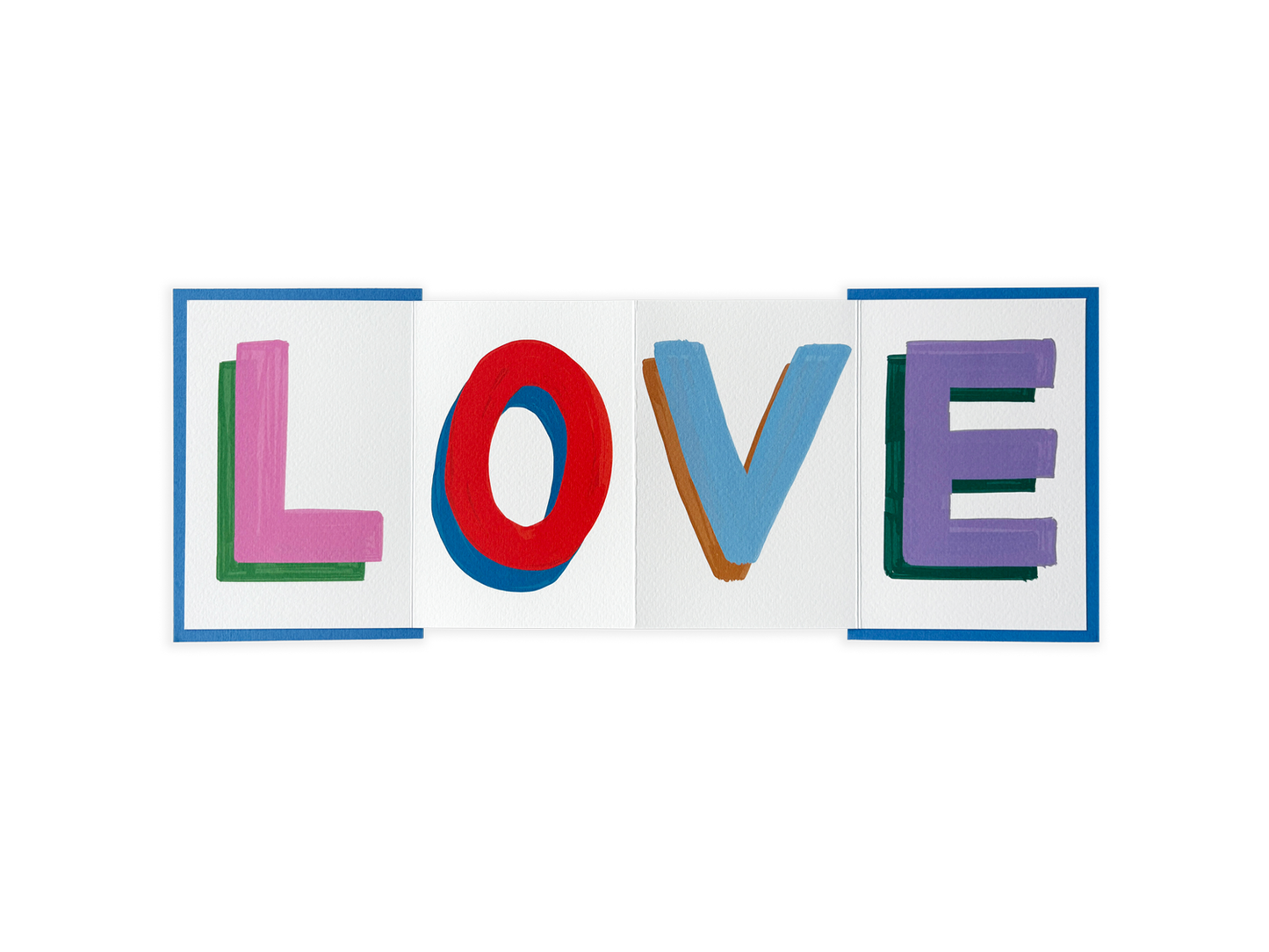 LOVE, Zick-Zack Karte
