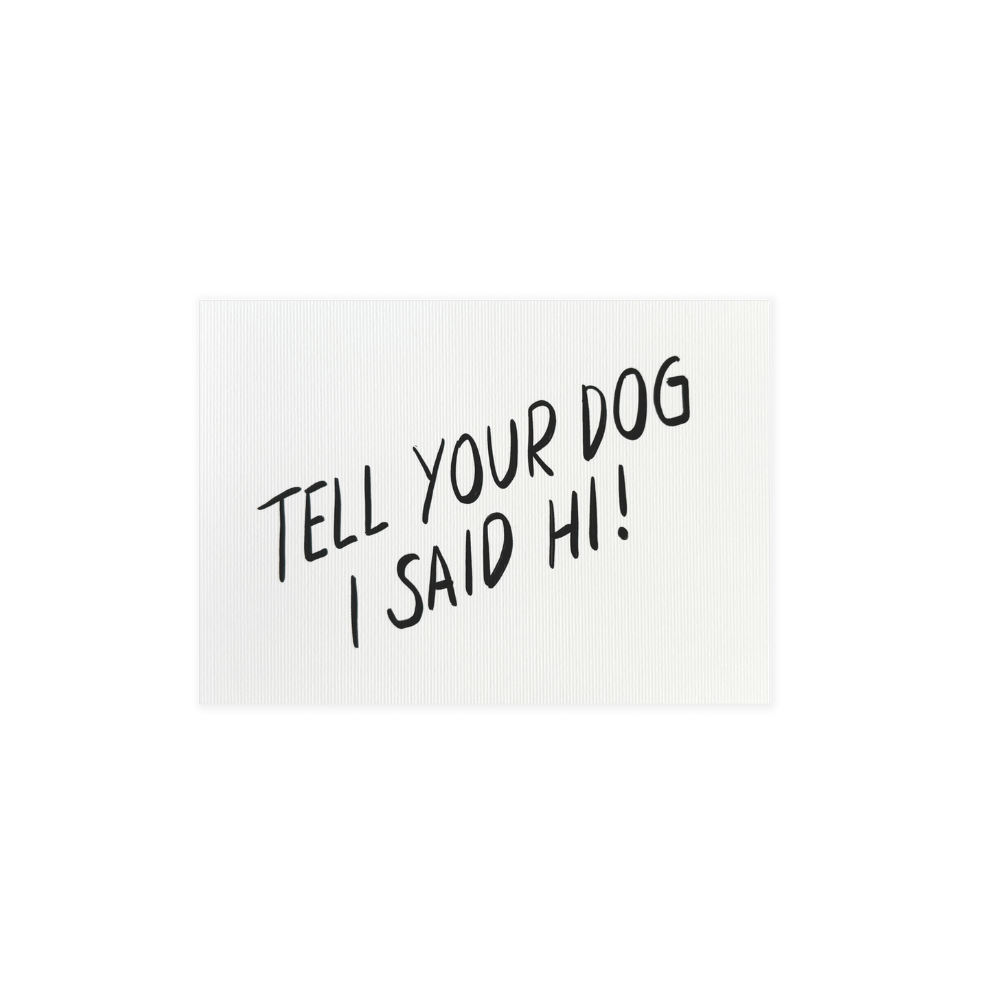 Tell your dog i said hi