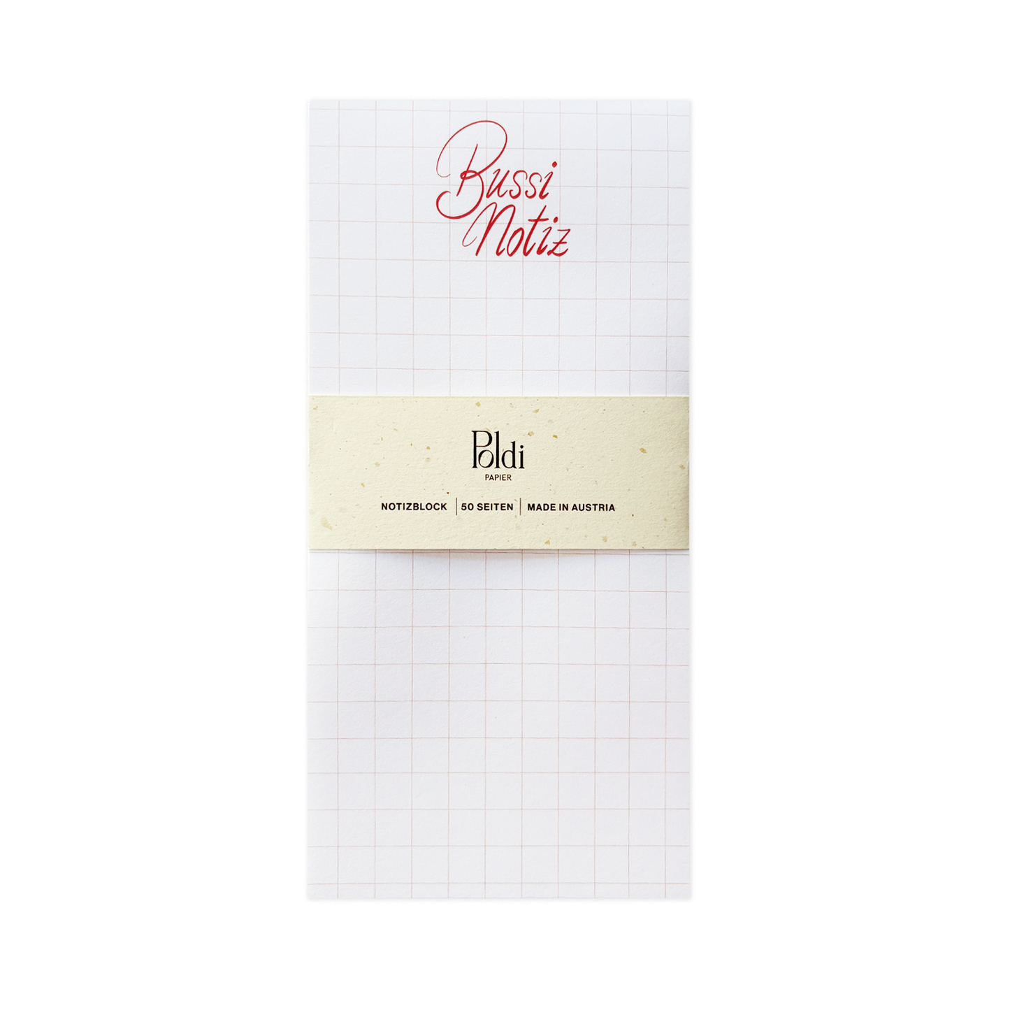 Bussi Notiz, Notizblock