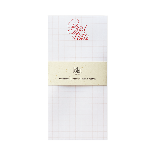 Bussi Notiz, Notizblock