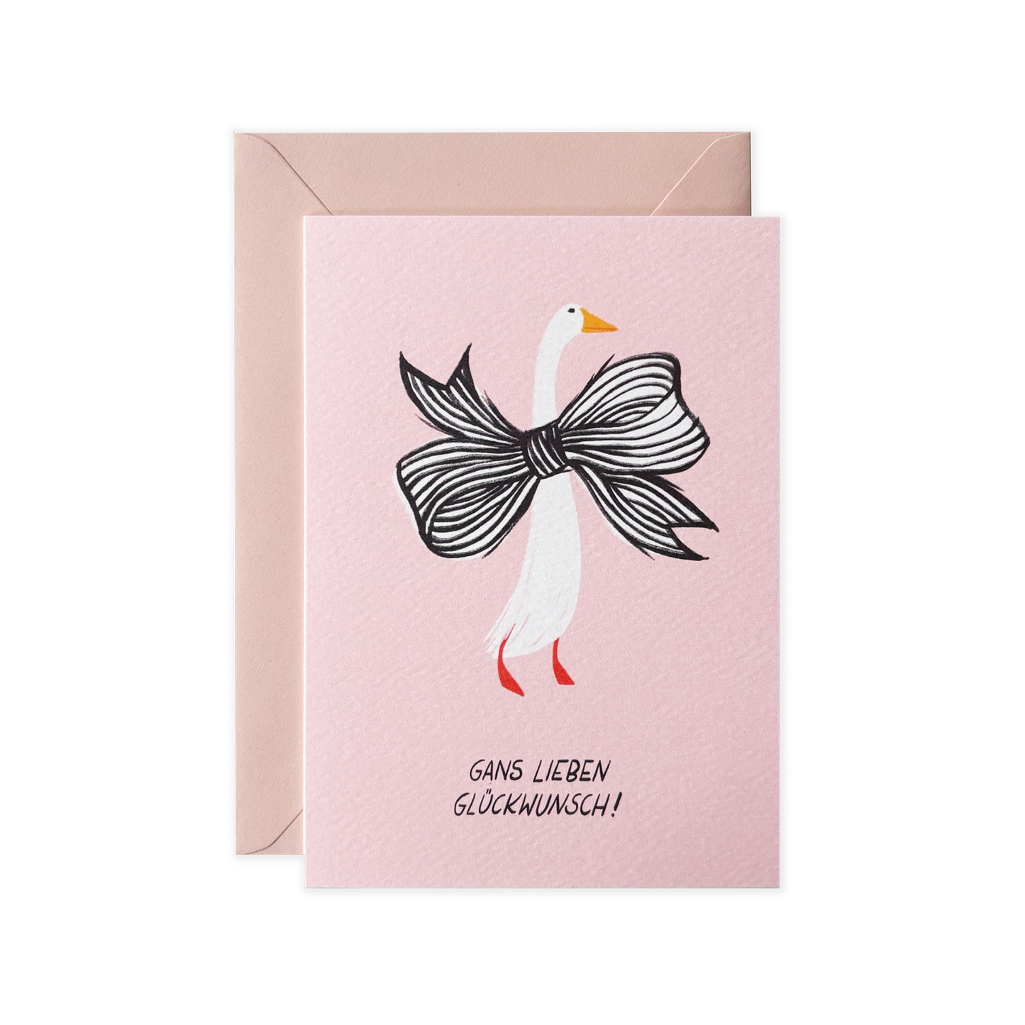 Gans lieben Glückwunsch! rosa