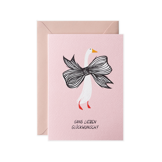 Gans lieben Glückwunsch! rosa