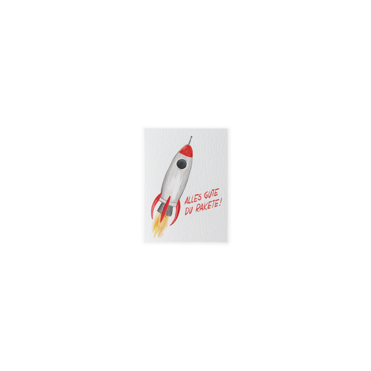 Alles Gute du Rakete, Mini Faltkarte